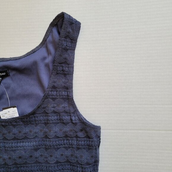 Le Chateau dress lacy bodycon dark blue plus size summer sleeveless stretchy XXL - Picture 16 of 16